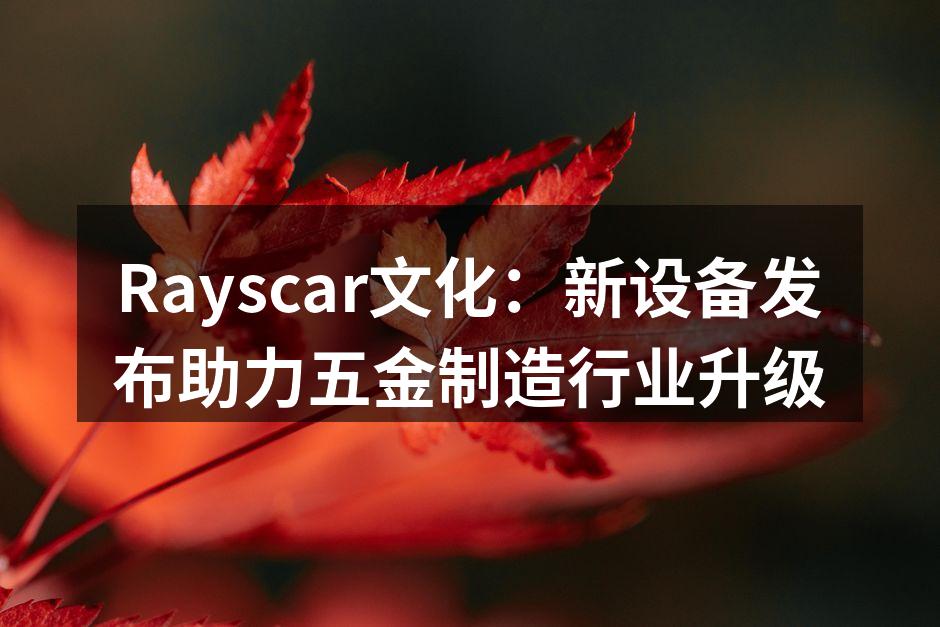 Rayscar文化：新设备发布助力五金制造行业升级